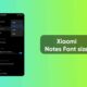 Xiaomi MIUI Notes font size
