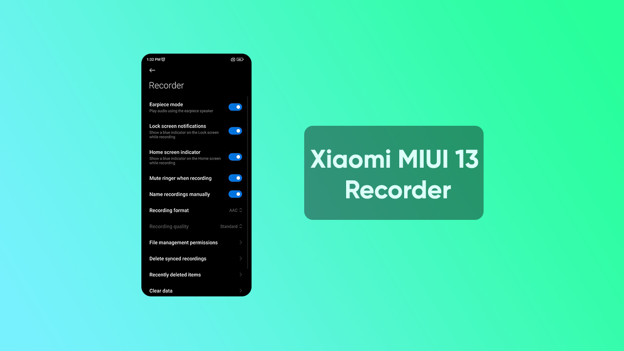 Xiaomi Recorder MIUI 13